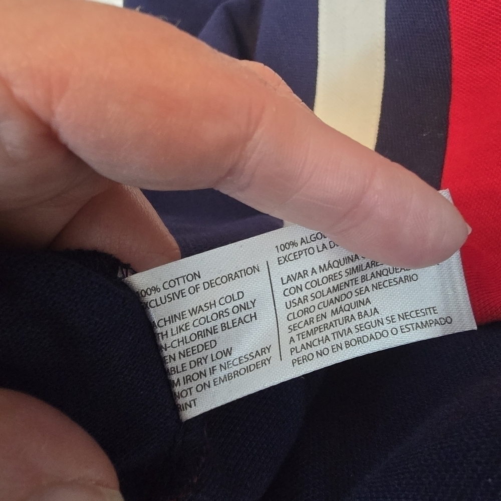 U.S. Polo Assn. Diagonal Stripe Pique Polo Shirt Blue & Red NWT Size XL - Picture 14 of 15
